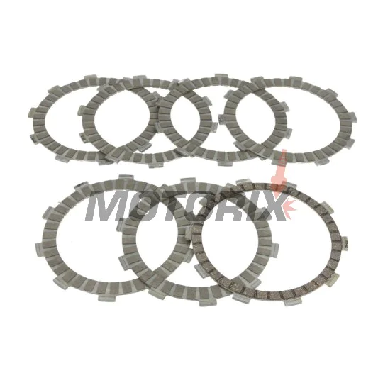 Sada spojkových lamel -TRW- MCC118-7, Honda CB500/500S & CB650F/E (1994-2017), CBF500 ABS (2004-2008), CBR400RR/650F (1990-2017), CRM250AR (1994-1998), NSR250R (1987-1993), VT600C Shadow (1988-2003), XL600V Transalp (1987-2000), Suzuki DR-Z25