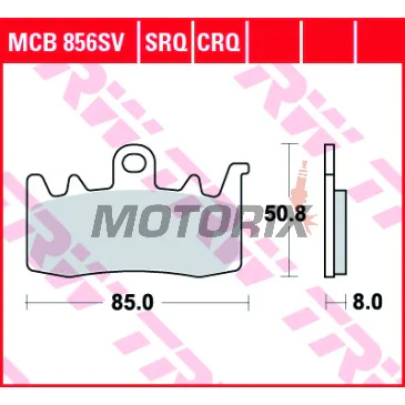Brzdové destičky -TRW- MCB856SV, BMW R 1200GS, Ducati Multistrada 1200 - 2017-2018