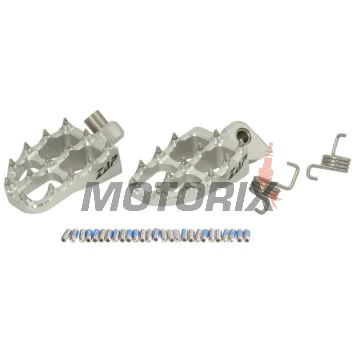 Stupačky -ZAP TECHNIX- stříbrné, KTM SX/SX-F/EXC/EXC-F/Freeride/Enduro 690/SMC 690, Husqvarna TC/FC/TE/FE/Enduro 701/Supermoto 701, Yamaha YZ/YZ-F 65-701 1996-