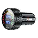 USB adaptér do zapalovače -4 RIDE- 12V, 2xUSB 3.0 + voltmetr - univerzální