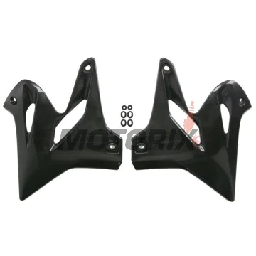 Přední boční plasty -POLISPORT- černé, YAMAHA YZ 125/250 2015-2021