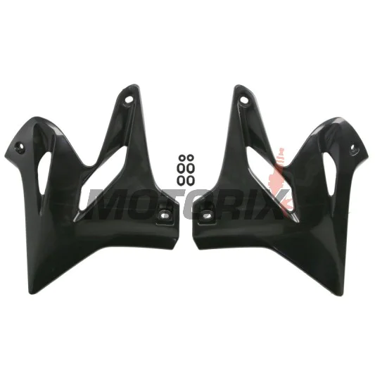 Přední boční plasty -POLISPORT- černé, YAMAHA YZ 125/250 2015-2021
