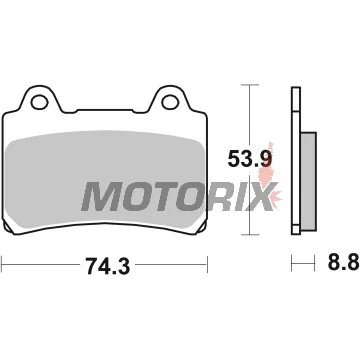 Brzdové destičky -BREMBO- 07YA3507, Yamaha FJ 1200/1200A ABS (1988-1994)/FZR 750RT Genesis (1987-1988)/TDM 850 (1996-2001)/XJ 900S Diversion (1995-2003)/XJR 1200 (1995-1998)/XVZ 1300 Royal Star/Venture/Tour Classic (1997-2001)