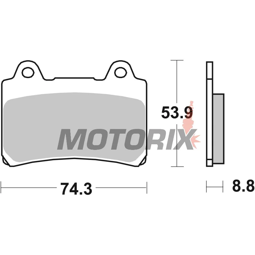 Brzdové destičky -BREMBO- 07YA3507, Yamaha FJ 1200/1200A ABS (1988-1994)/FZR 750RT Genesis (1987-1988)/TDM 850 (1996-2001)/XJ 900S Diversion (1995-2003)/XJR 1200 (1995-1998)/XVZ 1300 Royal Star/Venture/Tour Classic (1997-2001)