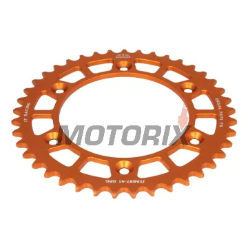 Zadní rozeta -JT- JTA897,41ORG, 41 zubů, oranžový, hliníkový, Husqvarna FC 250/350 2014-2020, FC 450 2014-2015, FE 250 2013-2020, FE 350/450/501 2014-2020, FS 450 2015-2018, FX 350/450 2017-2018, Svartpilen 701 2019, TE 125 2014-2017