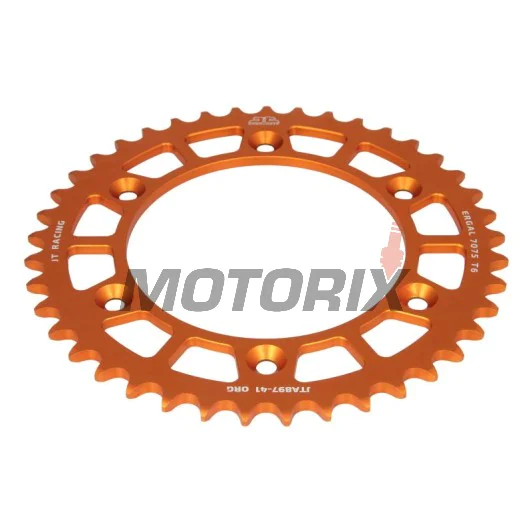 Zadní rozeta -JT- JTA897,41ORG, 41 zubů, oranžový, hliníkový, Husqvarna FC 250/350 2014-2020, FC 450 2014-2015, FE 250 2013-2020, FE 350/450/501 2014-2020, FS 450 2015-2018, FX 350/450 2017-2018, Svartpilen 701 2019, TE 125 2014-2017