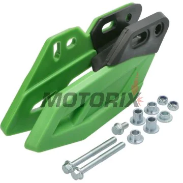 Vodítko řetězu -POLISPORT- zelený, polyuretan, KAWASAKI KXF 250 2009-2021