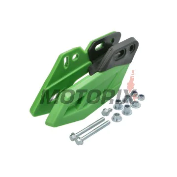 Vodítko řetězu -POLISPORT- zelený, polyuretan, KAWASAKI KXF 250 2009-2021
