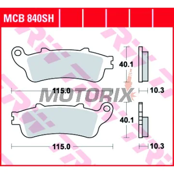 Brzdové destičky -TRW- MCB840SH, Honda GL1800 Gold Wing/Goldwing ABS/F6B/F6C Valkyrie (2001-2017)