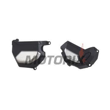 Sada chráničů víka spojky a víka statoru -POLISPORT- černé, YAMAHA MT-09 850 2014-2020