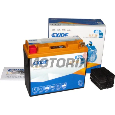 Akumulátor -EXIDE- ELT12B, 60Wh (5Ah), 12V, Lithium-ion
