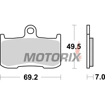 Brzdové destičky -BREMBO- 07KA23SA, Indian Chieftain/Roadmaster/Scout/Springfield 1800, Kawasaki Z/ZX-9R 800-1000, Suzuki GSX/GSX-S 600-1300, Triumph Daytona/Speed/Street/Tiger 675-1050, Victory Cross/Hammer/Kingpin/Vegas 1634-1731