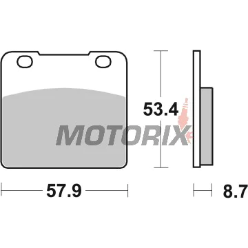 Brzdové destičky -BREMBO- 07SU06SA, Suzuki GSX/GSX-R 750-1100, RG 500 Gamma, VS Intruder 600-1400GL/GLP/GLF