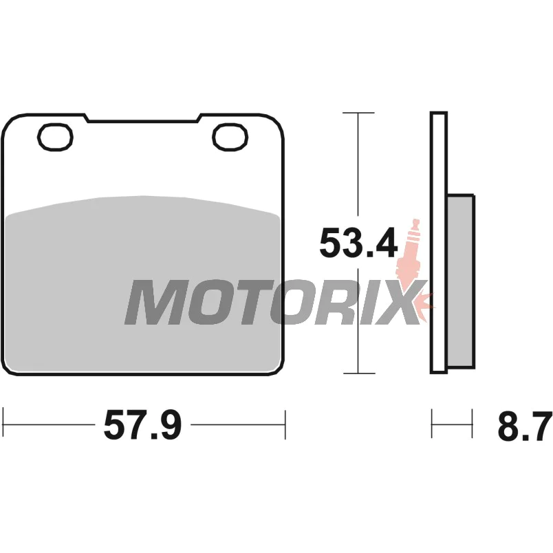 Brzdové destičky -BREMBO- 07SU06SA, Suzuki GSX/GSX-R 750-1100, RG 500 Gamma, VS Intruder 600-1400GL/GLP/GLF
