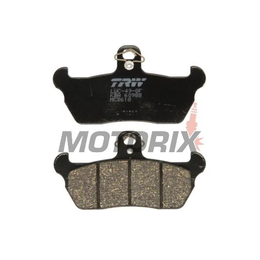 Brzdové destičky -TRW- MCB618, Aprilia Pegaso/RX/Tuareg, Cagiva Elefant/Freccia/Mito/Supercity/W8-W16, Gilera RC600, Moto Guzzi Quota 1000ie, Moto Morini Dart (1988-1999)