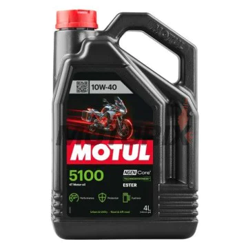 Motorový olej -MOTUL- 5100, 10W40, polosyntetika + ester, 4L