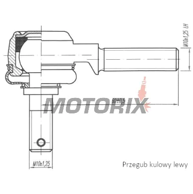 Vnější čep řízení -4 RIDE- Arctic Cat 50-450 2006-2016, Kawasaki KEF/KFX/KLF/KVF/KXF 110-400 1985-2005, Polaris Phoenix/Sawtooth 200 2006-2009, Suzuki LT/LT-A/LT-F/LT-Z 50-500 1983-2003