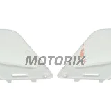 Zadní boční plasty -POLISPORT- bílé, SUZUKI RM 125/250 1996-2000