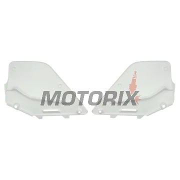 Zadní boční plasty -POLISPORT- bílé, SUZUKI RM 125/250 1996-2000
