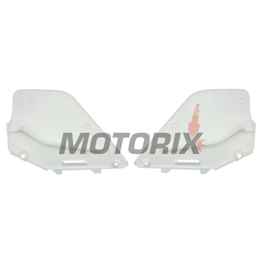 Zadní boční plasty -POLISPORT- bílé, SUZUKI RM 125/250 1996-2000