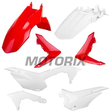 Sada plastů -POLISPORT- červené/bílé, HONDA CRF 110 2013-2018