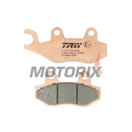 Brzdové destičky -TRW- MCB615SV, Aeon Overland 125/180, Arctic Cat DVX 90, Cagiva Canyon/Elefant/Navigator, CAN-AM Commander/Maverick 800/1000, Kawasaki Ninja/Brute Force/Teryx 125-800, Suzuki Burgman/DR Big/LT-R 200-800, Triumph Tiger/Daytona 750-1200, Y