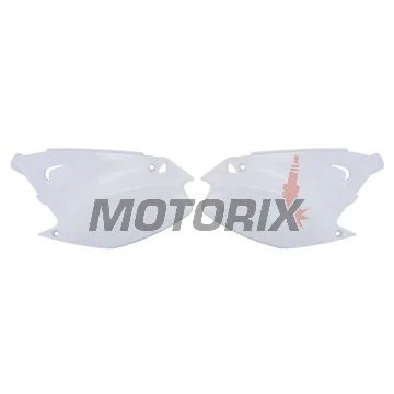 Zadní boční plasty -POLISPORT- bílé, KAWASAKI KX 125/250 2003-2008
