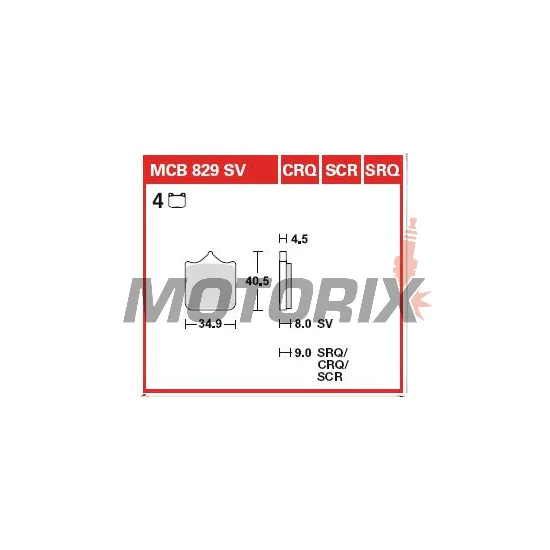 Brzdové destičky -TRW- MCB829CRQ, BMW S1000RR/S1000R (2009-2018)