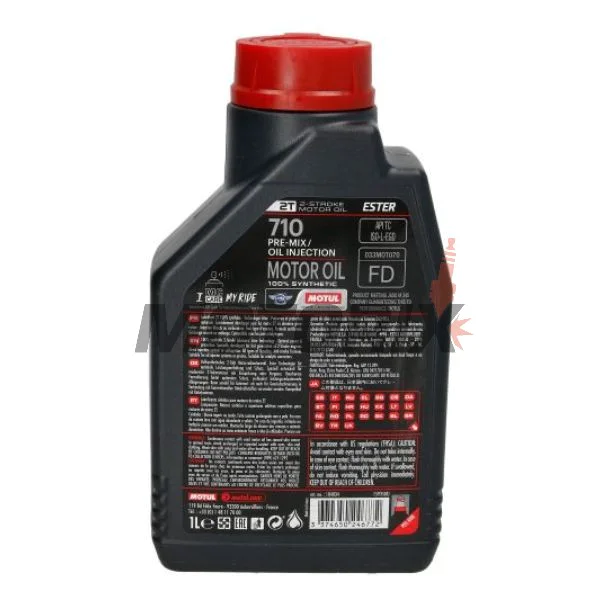 2taktní olej -MOTUL- 710, 2T, plná syntetika + ester, 1L