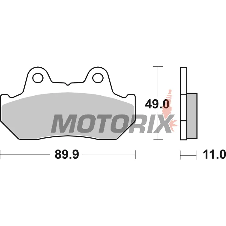 Brzdové destičky -BREMBO- 07HO10SP, Honda CB/CBR/CBX/CM/CMX/CX/FT/GB/GL/NS/NSR/NV/VF/VFR/VT/XBR/XL/XLV 250-1500cc (1979-2016)