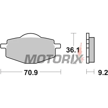 Brzdové destičky -BREMBO- 07YA1407, Adly Fox, Beta Euro/Jonathan, Gilera RC, MBK Flame/Thunder/Skyliner, Sachs Roadster, Yamaha DT/RD/TT/XT/XTZ/YZ 1983-2007