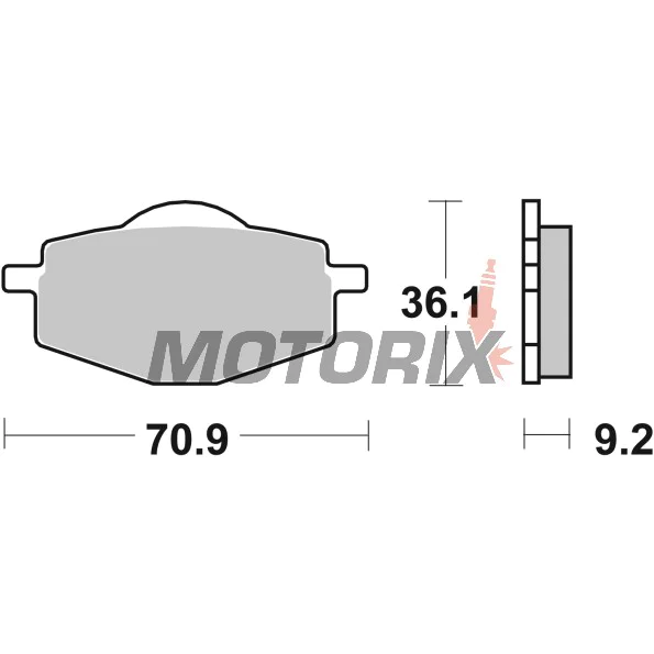 Brzdové destičky -BREMBO- 07YA1407, Adly Fox, Beta Euro/Jonathan, Gilera RC, MBK Flame/Thunder/Skyliner, Sachs Roadster, Yamaha DT/RD/TT/XT/XTZ/YZ 1983-2007
