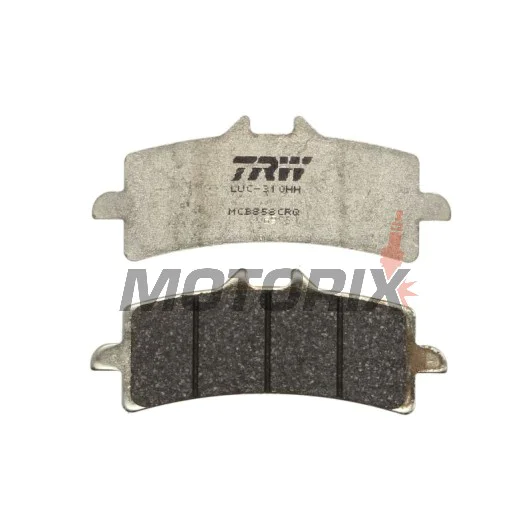 Brzdové destičky -TRW- MCB858CRQ, Aprilia RSV4 1000, BMW S1000RR HP4, Ducati Panigale 1199/1299, Kawasaki H2 & ZX-10R, KTM RC8 1190 & Super Duke 1290, MV Agusta F4/F3, Suzuki Hayabusa & GSX-R 1000, Triumph Daytona 675 & Speed Triple 1050