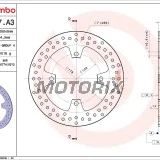 Brzdový kotouč -BREMBO- 68B407A3, Kawasaki GTR/Z/ZZR 750-1400 (1984-2011)