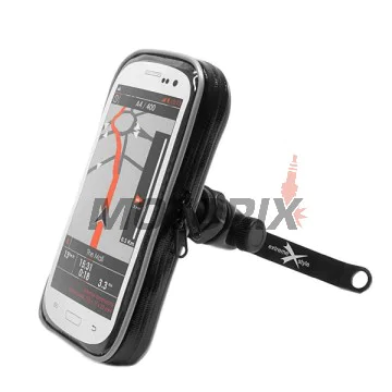 Držák telefonu -4 RIDE- voděodolná, uchycení pro zrcátko, pro skútr (155x77x20mm) - univerzální