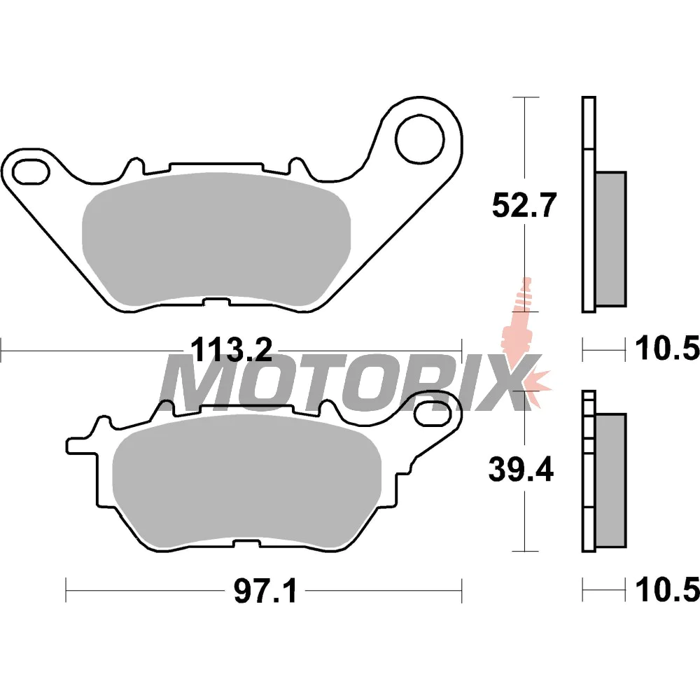 Brzdové destičky -BREMBO- 07YA53CC, Yamaha MT-03 320/321/321 ABS (2015-2022)
