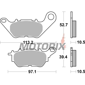 Brzdové destičky -BREMBO- 07YA53CC, Yamaha MT-03 320/321/321 ABS (2015-2022)