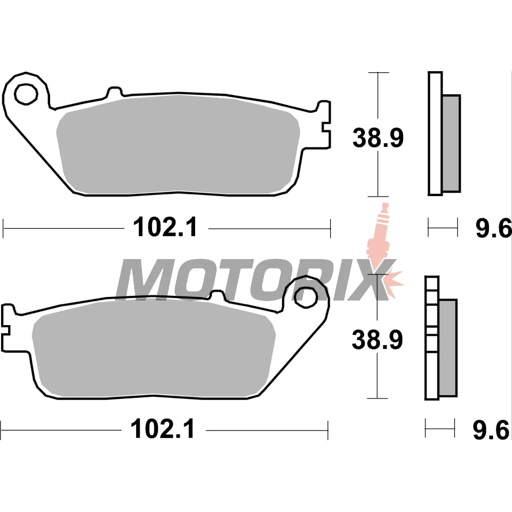 Brzdové destičky -BREMBO- 07HO41SA, Aprilia MX 125, Pegaso 650, RSV 1000 | Cagiva Elefant 750, Navigator 1000 | Ducati Monster 696, Multistrada 620 | Honda CBR 600, CB 1000, CBF 500 | Yamaha MT-07 700, YZF 600, XJR 1300 | KTM EXC 250, SX 125 | Suzuki GSF
