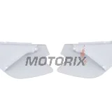 Zadní boční plasty -POLISPORT- bílé, KAWASAKI KX 85 2001-2013