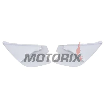 Zadní boční plasty -POLISPORT- bílé, KAWASAKI KX 85 2001-2013