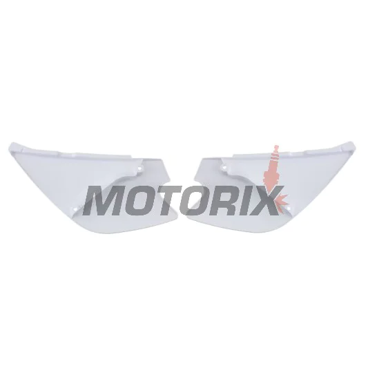 Zadní boční plasty -POLISPORT- bílé, KAWASAKI KX 85 2001-2013