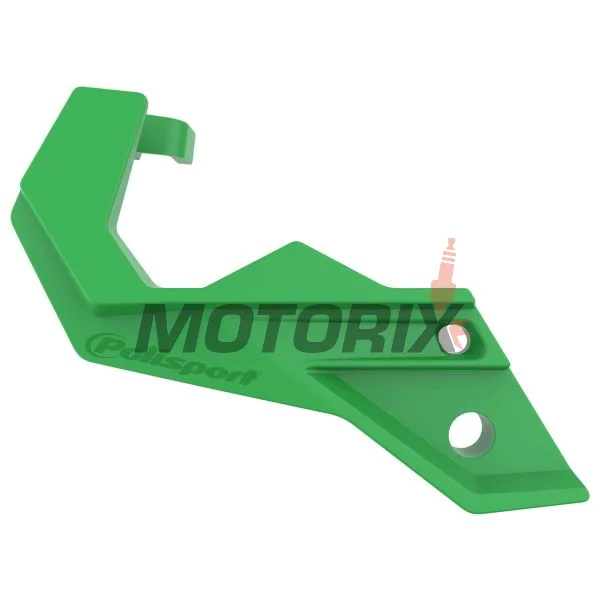 Chránič spodní části předního tlumiče -POLISPORT- zelený, KAWASAKI KX 250/450 2013-2020