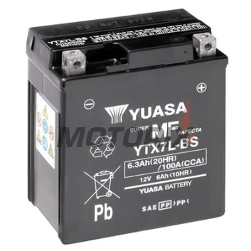 Akumulátor -YUASA- YTX7L-BS, 6Ah 12V