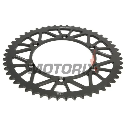 Zadní rozeta -JT- JTA460,50BLK, 50 zubů, černý, hliníkový, Kawasaki KDX 200 1984-1985, 1987-1988, 1995, 1997-1998, 2000, 2002-2004, 2006, KX 250 2004-2017, KX 450 2006-2020, KX 500 1989, 1993, 1996, 2000-2004