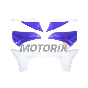 Přední boční plasty -POLISPORT- modré/bílé, YAMAHA YZ 450 2010-2013