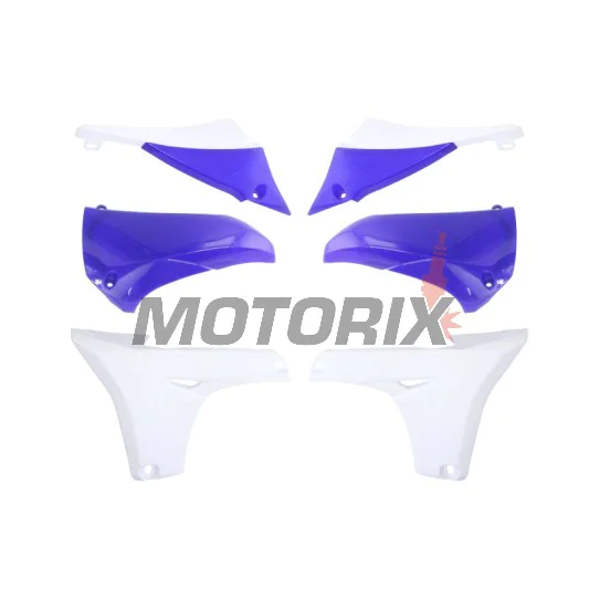 Přední boční plasty -POLISPORT- modré/bílé, YAMAHA YZ 450 2010-2013