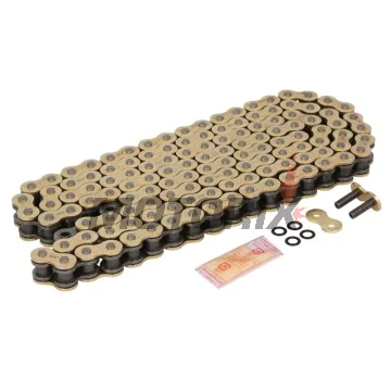 Řetěz -DID- 525VX3G&B-128, velikost 525, 128 článků, zesílený, zlatá/černá