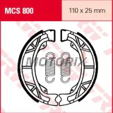 Brzdové čelisti -TRW- MCS800, 110x25mm, Aprilia SR/Rally/Sonic, Honda SH/SFX/DAX, Kymco Agility/Dink/Top Boy, Malaguti F10/F12, Peugeot Ludix/Speedfight/Trekker/Vivacity, Piaggio NRG/Zip (1966-2015)