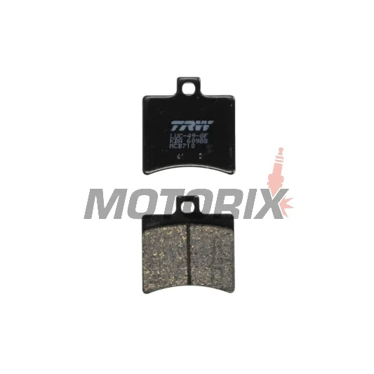 Brzdové destičky -TRW- MCB710, Aprilia Atlantic 125-500, Leonardo 250-300, RS 125, SR 50, Scarabeo 50-500, Sportcity 125-300, Benelli Velvet 125-250, Beta Eikon 50-150, Malaguti F18 125, Madison 125-500, Password 250, Phantom Max 125-200, Spider Max 500