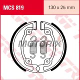 Brzdové čelisti -TRW- MCS819, 130x25mm, Bombardier DS 50/902T/904T (2002), Honda CG 125 (1998-1999), CH 125/250 Spacy & Elite (1985-1999), CN 250 Helix/Elite (1985-2000), CR 125R/250R (1979-1982), NX 125 (1988-2000), TRX 70 (1986-1987), XL 250R (1